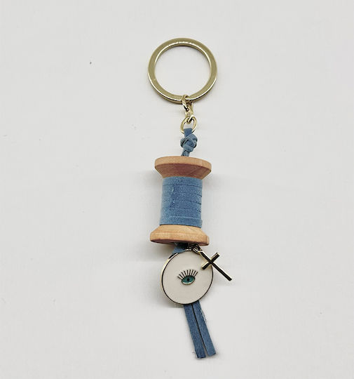 Riniotis Christening Charm Keychain Light Blue 50 Pieces