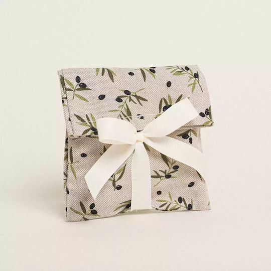 Pouch Ribbon Design Small Olives 12cm X 17cm 385070 Ntampoudis Ntm-385070