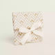 Pouch Ribbon Design Cubes Gold Ecru Shade 12cm X 17cm 385038 Ntampoudis Ntm-385038