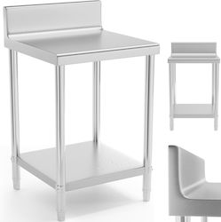 Royal Catering Masă din oțel inoxidabil L60xl60xH98cm Royal Catering Masă din oțel inoxidabil L60xl60xH98cm
