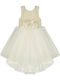 Children's Dress Sleeveless Tulle Gold