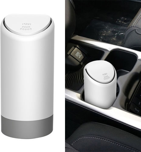3r-2114 Multifunctional Mini Car Trash Bin White