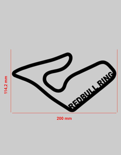 Акрилна стенна декорация F1 писта Редбул Ринг 20 х 11.4 см черна
