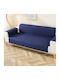 Diamond Sofa Cover Waterproof Pet Cushion Reversible Size 130x196cm Navy Blue