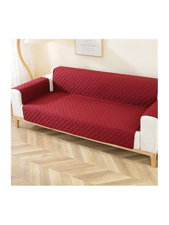 Diamant-Sofabezug Wasserdicht Haustierkissen Beidseitig Größe 250x196cm Rot