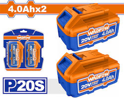 Wadfow Satz von 2 Werkzeugbatterien Lithium 20V WOS240685 Wadfow Satz von 2 Werkzeugbatterien Lithium 20V WOS240685