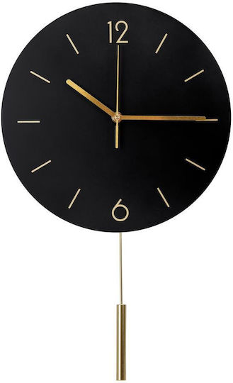 Platinet Wanduhr Mit Pendel Schwarz Ø30cm