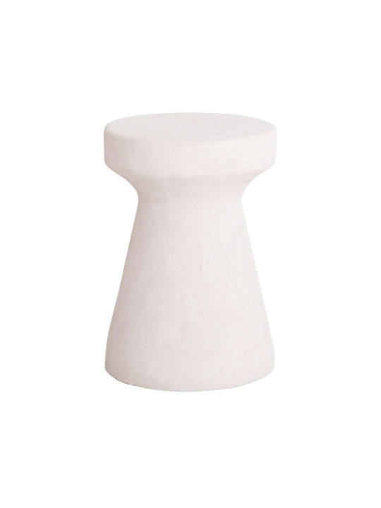 Stool For Living Room Off-White Color 32x32x46cm