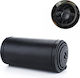 Car Steering Wheel Cover with Diameter 37-38cm made of Leatherette Black with Black Stitching