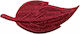 Iron-On Patch Stamp Leaf Bordeaux Size 6.5cm X 2.5cm 1pc