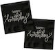 Napkins 33 X 33cm Happy Birthday "creme Noir" Pack of 20 Pieces