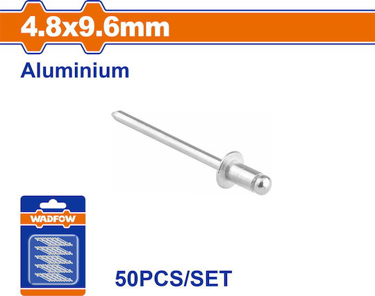 Wadfow Aluminum Rivet 4.8/9.6mm 50pcs