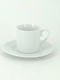 Cmielow Set Tassen Kaffee aus Porzellan Weiß 100ml 6Stück