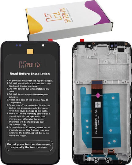 Hyper Fix Οθόνη με Μηχανισμό Αφής και Πλαίσιο για HUAWEI Y5 2018, Y5 PRIME 2018, HONOR 7S (Μαύρο)
