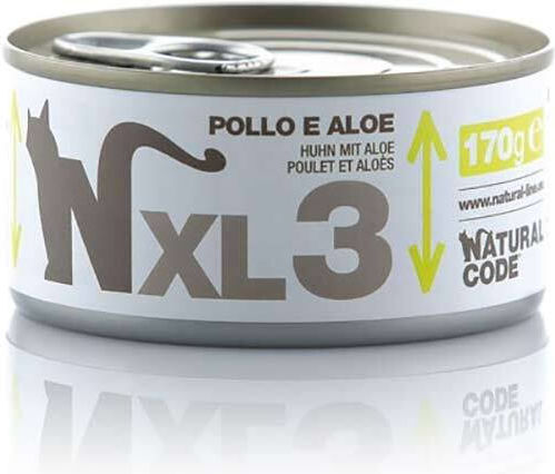 Natural Code Wet Cat Food for Adult Cats in Cans with Chicken Gluten Free 170gr