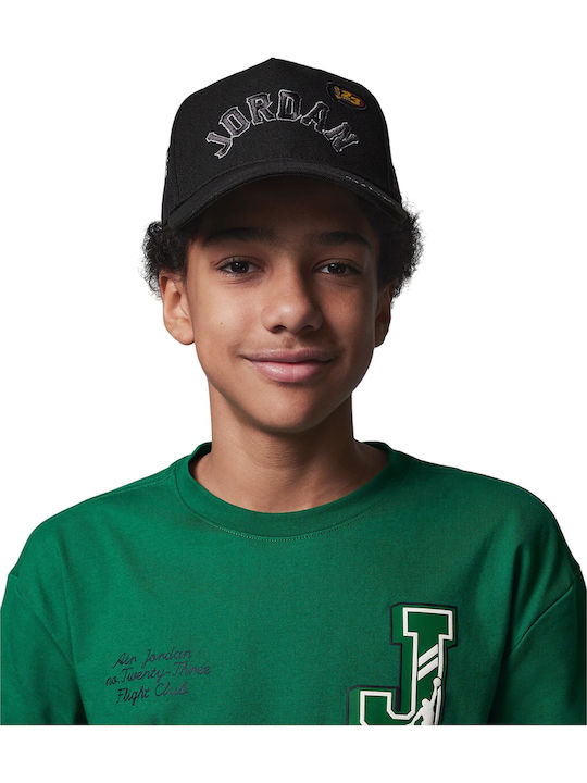 Jordan Kids' Hat Jockey Fabric Curve Brim Black
