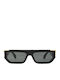 Palm Angels Unisex Sunglasses with Black Plastic Frame and Black Lens
