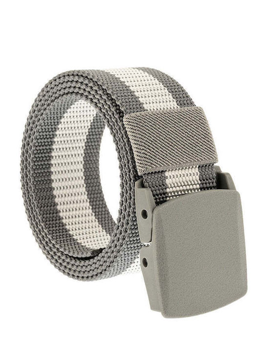 Wide Men's Belt from Artificial Leather Webbing Belt Gray