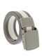 Wide Men's Belt from Artificial Leather Webbing Belt Gray