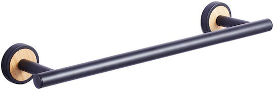 Klikareto Single Wall-Mounted Bathroom Rail ​40.5x9cm Black