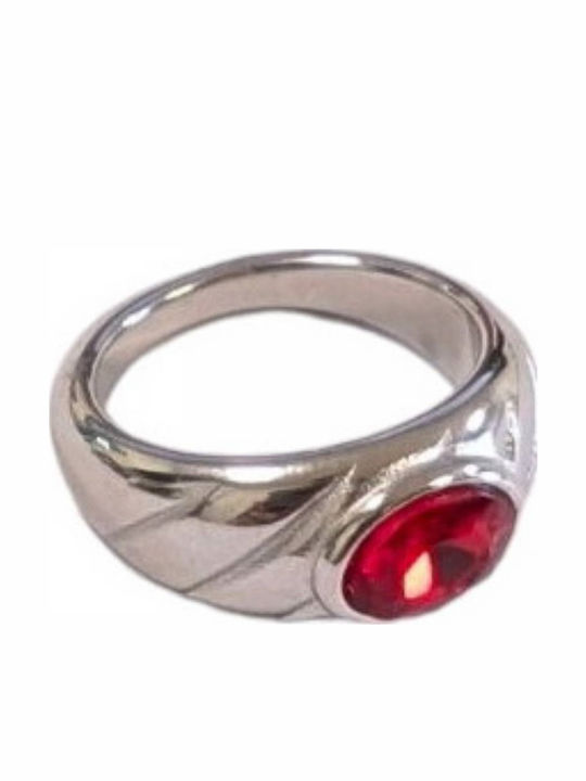Tatu Moyo Ring with Stones made of Steel