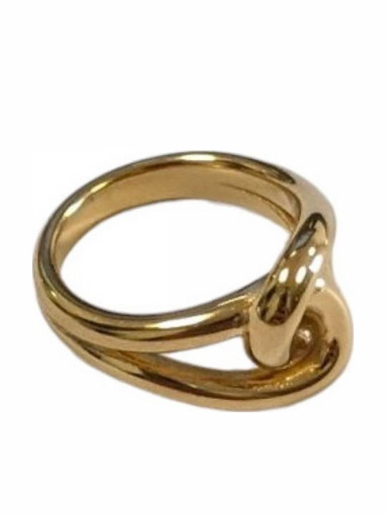 Tatu Moyo Ring made of Steel Gold Plated