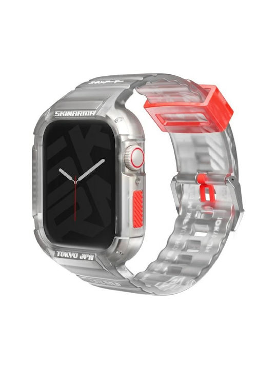 Skinarma Strap+saido Cover 2in1 Apple Watch 45/44mm Clear