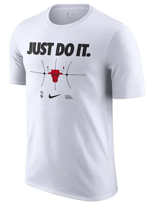 Dri-Fit NBA Chicago Bulls Sportliches T-Shirt Weiß