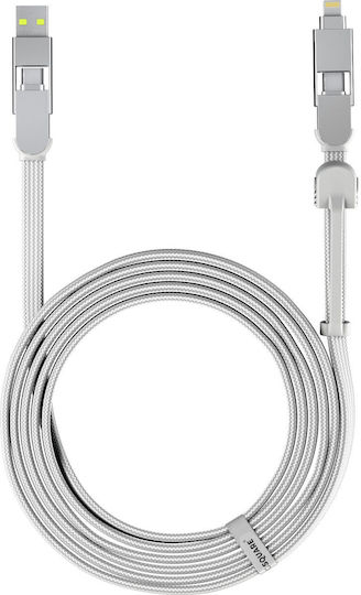 3M Редовна USB-A към Lightning кабел 100W Бял 3м (XLL02R)
