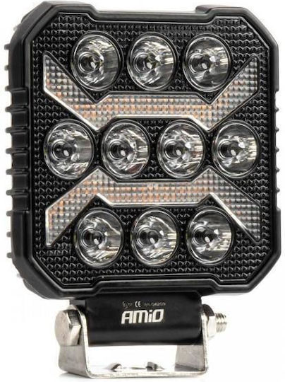 Amio Προβολεας Εργασιας Τετραγωνος Led 54w 9-36v 10.000lm 6.500k 110x110x38mm Awl68 Amio 1 Τεμ 04209/am