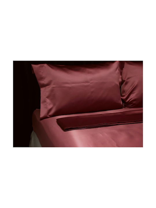 Decotelia Deluxe Kissenbezug Oxford Burgundy, Wine 50x70cm.