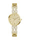 Guess Damen Uhr Chronograph mit Gold Metallarmband