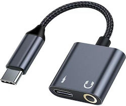Beline USB-C Splitter Adapter zu USB-C/3,5mm Klinke 60W Schwarz DAC BLNAA01
