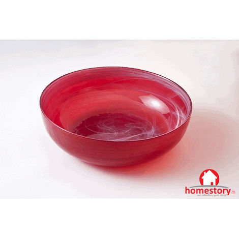 Espiel Alabaster Dekorative Schüssel Glas Rot 26.5x26.5cm 1Stück
