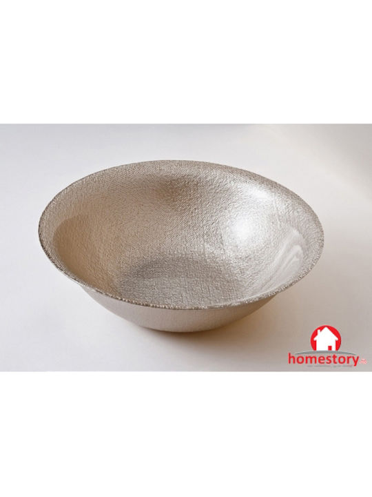 Espiel Cotton Decorative Bowl Beige 30x30cm
