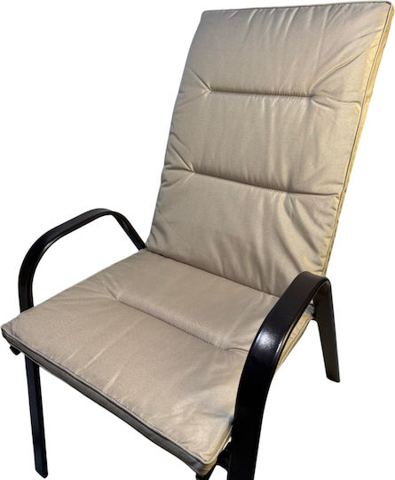 Epiplo-Fos Waterproof Garden Chair Cushion with Backrest Beige 47x110cm