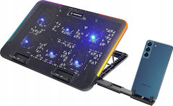 Rampage Sixpower R9 Cooling Pad με 6 Ανεμιστήρες και Φωτισμό