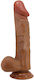 Baile Buraq Ρεαλιστικό Dildo με Όρχεις και Βεντούζα Flesh 24cm