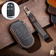Genuine Leather Hallmo Car Key Protective Cover Jeep Compass 4 Buttons Black