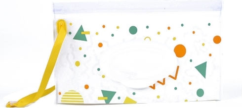 Baby Eva Wet Wipes Bag Portable Flip Removable Sanitary Wet Wipes Bag Geometric Shape