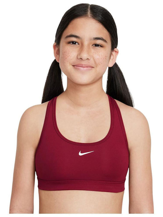 Nike Swoosh Παιδικό Μπουστάκι Dri-Fit Κόκκινο