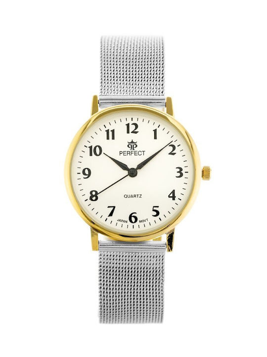 Perfect Women's Watch 50mm Battery with Stainless Steel Bracelet B7394 zp898b + Box