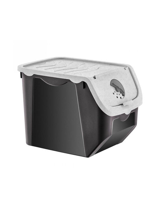 Orion Plastic Cutie de Depozitare cu Capac Gri 30x23.5x23.5cm 1buc