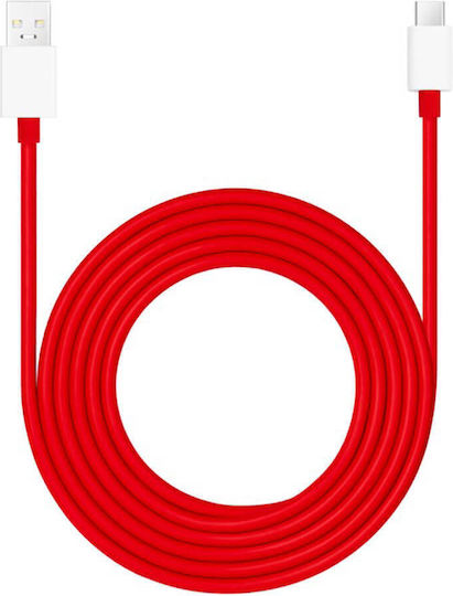 OnePlus USB 2.0 Кабел USB-C Мъжки - USB-A 100W Червен 1.5m e3730
