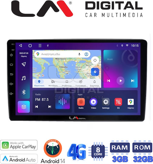 LM Digital Ηχοσύστημα Αυτοκινήτου για Ford Focus / Mondeo / Galaxy / S-Max 2006-2015 (Bluetooth/USB/WiFi/GPS/Apple-Carplay/Android-Auto)