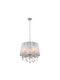 Italux Pendant Light White with Crystals for Socket E14, E.14 37x40cm