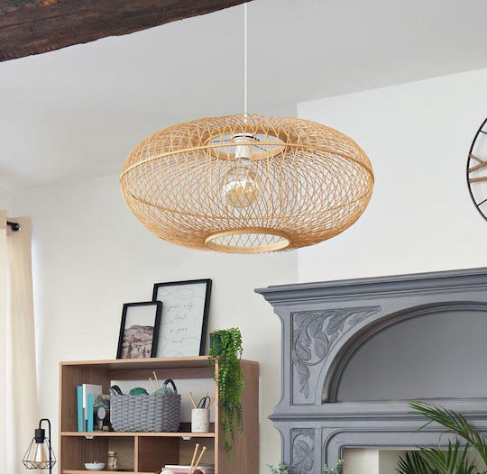 Atmosphera Loren Ρυθμιζόμενο Κρεμαστό Φωτιστικό Καφέ Boho με Ντουί E27