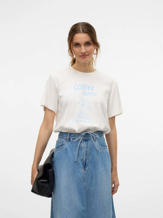 Snow Women's T-shirt Ecru Coffe skater