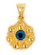 George Art Jewels Halskette Rosette aus Gold 14K Blau