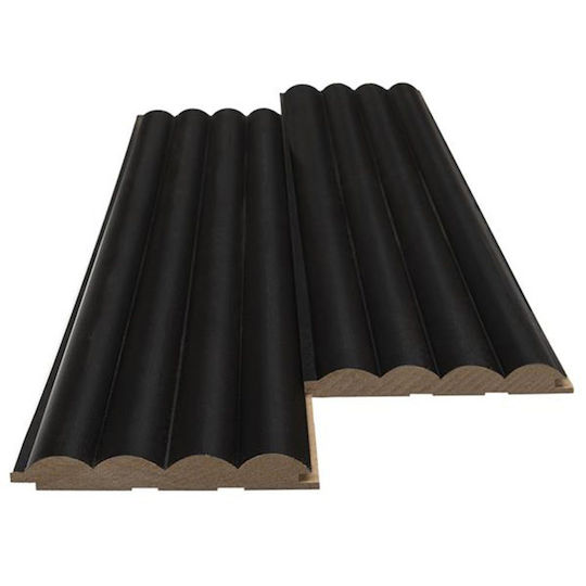 Newplan 3D-Wandpaneel für den Garten aus Holz 3x3cm 1Stück Black